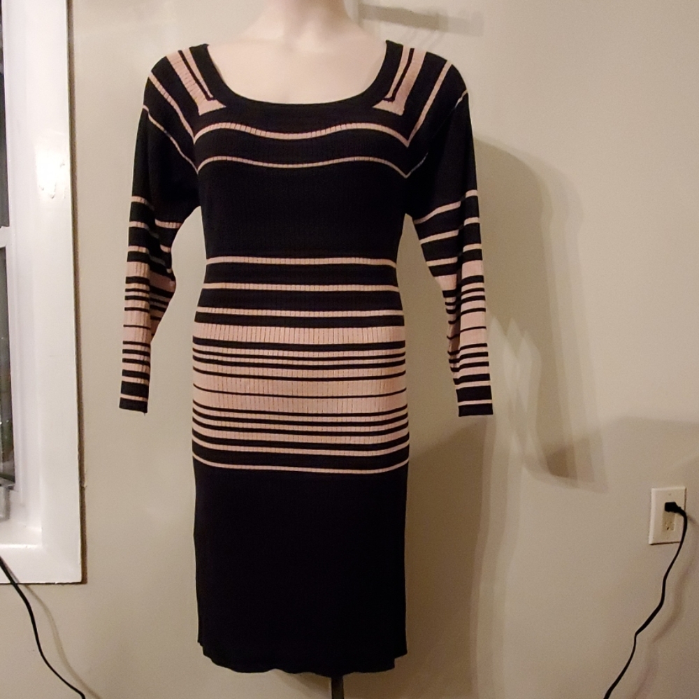 Striped sweater dress